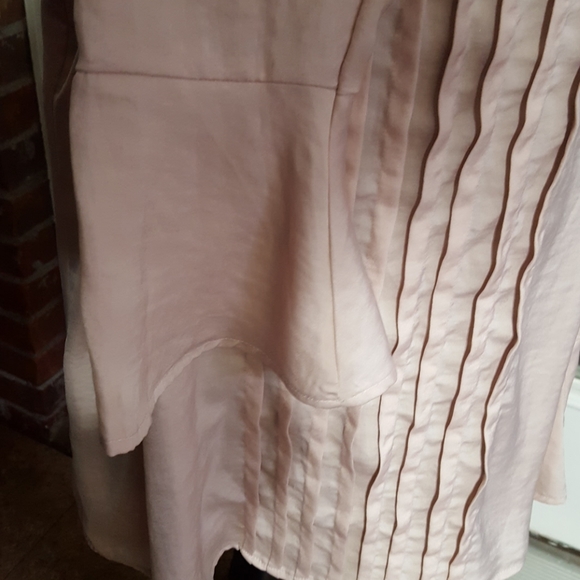 Versona light heather pink long sleeve blouse bell cuff size Large EUC - Picture 3 of 4